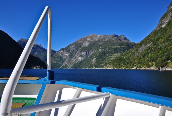 På dekket på Geirangerfjord