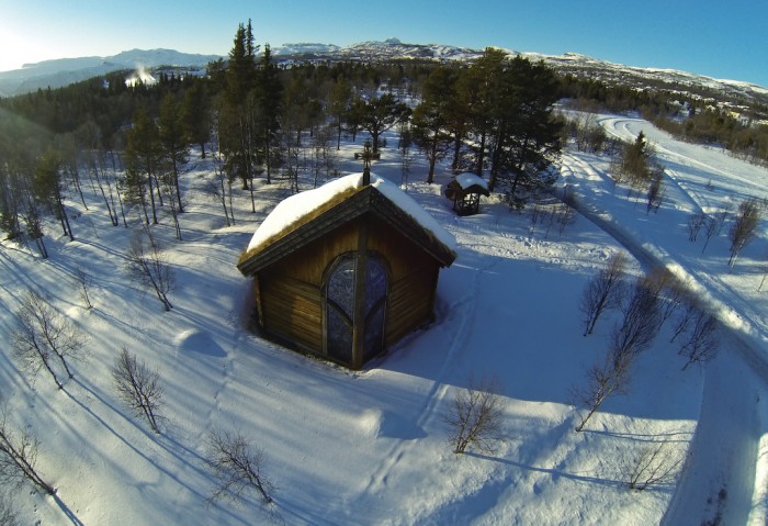 Lyskapellet Beitostølen Flyfoto V