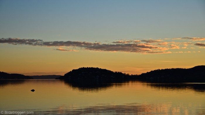 Solnedgang i Drammensfjorden